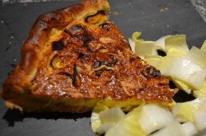 quiche legere saumon:poireau